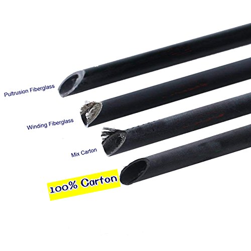 image for SinoArt Carbon Arrows 100% Carton Fiber Shaft 340/400/500 Spine Press-