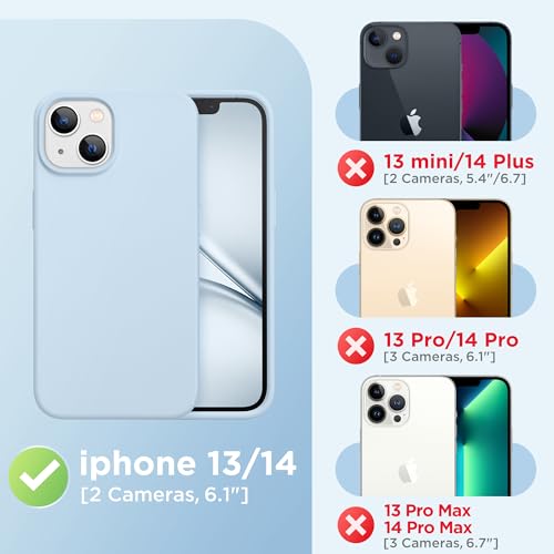 Image of GolbinBox Magnetic for iPhone 13 /14 Case, Silicone Cover, Blue