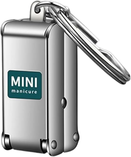 男性用ミニ折りたたみ式爪切り、キーホルダー付き頑丈ステンレス製爪切り 子供、大人、高齢者、男性、介護者、女性、高齢者向け