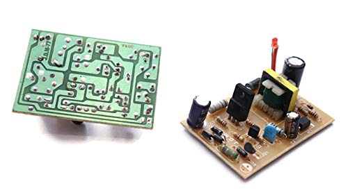 Эки views of the Electronic Spices 12V 2A SMPS Power Supply PCB Circuit Board: one showing the component side and the other showing the solder side with circuit traces.