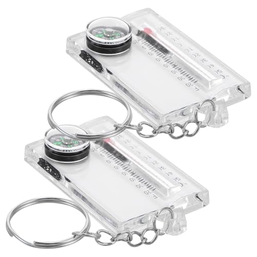 Brújula mini portátil con termómetro para camping y senderismo miniatura 1