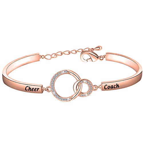 BEKECH Cheerleader Coaches Gift Cheer Coach Bracelet Cheer Coach Jewelry Gift for Coaches Cheer Gift for Her Appreciation Gift for Cheerleading