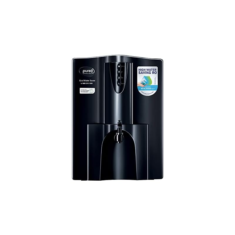 HUL Pureit Eco Water Saver Mineral RO+UV+MF AS wall mounted/Counter top Black 10L Water Purifier