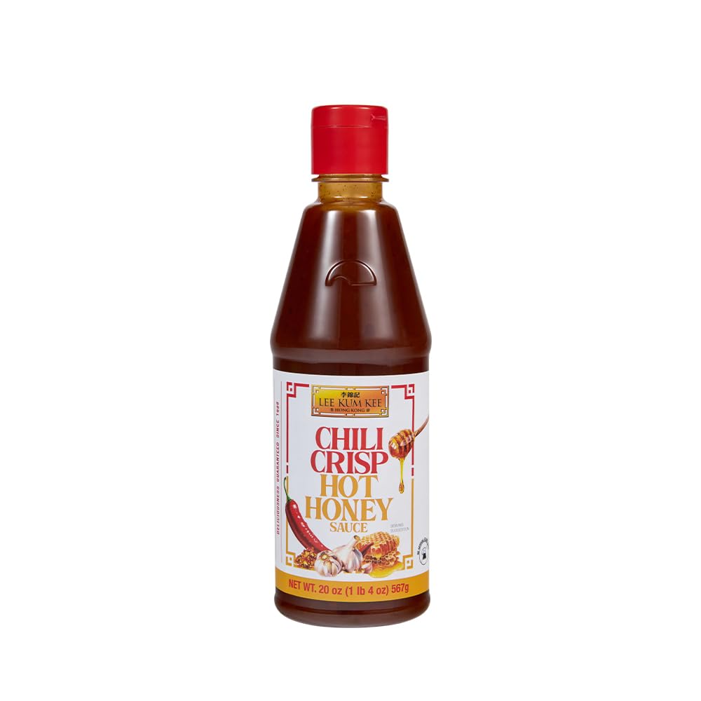 Lee Kum Kee Chili Crisp Hot Honey Sauce (20 oz - 1 Pack) Sweet & Spicy | Perfect for Marinades, Dipping, Drizzling, Stir-Fries, Egg Rolls, Noodles, Sandwiches, Fried Chicken & Pizza
