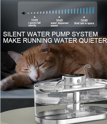 Fuente de Agua para Gatos Recargable 3 L de Acero Inoxidable miniatura 5