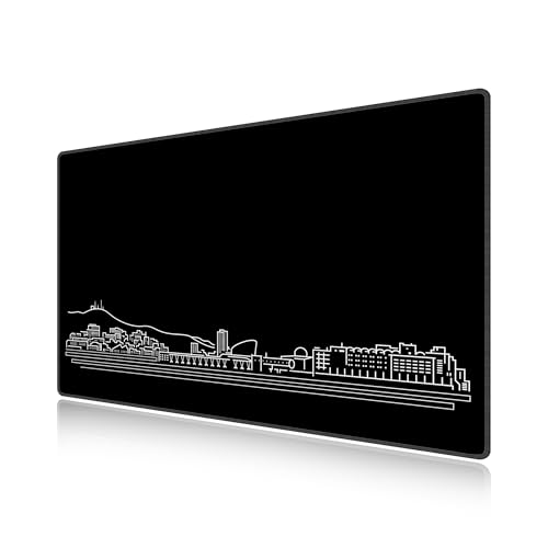 Grand tapis de souris gamer noir LL-COEUR tapis de bureau géant XXL pour clavier de PC portable