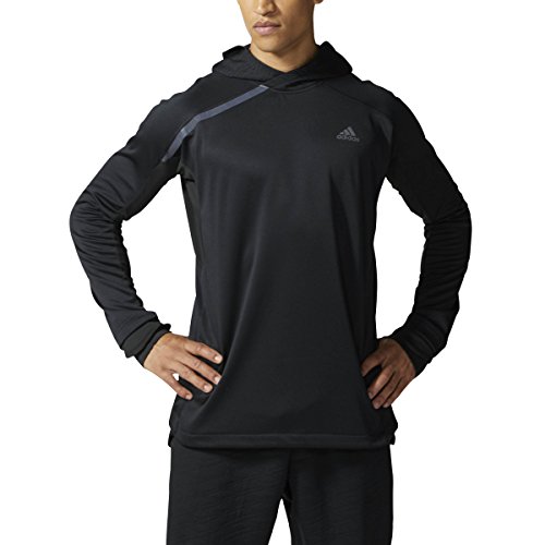 adidas Men's Basketball Long Sleeve Shooter Hoody, Black, Small