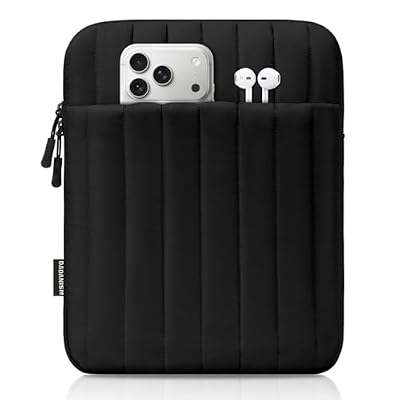 Dadanism 9-11 Inch Puffy Tablet Sleeve Bag Padded Carrying Case for iPad A16 11th Gen 11", iPad Air M3/Pro M5 11", iPad 10/9/8/7th Gen, Galaxy Tab A9+/A11+ 11", Tab S10 Lite/S10 FE 10.9", Black