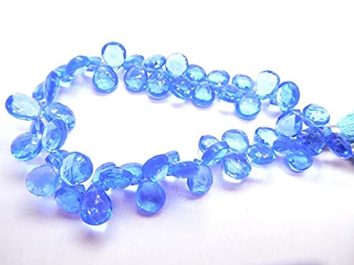 Pierre hydro bleue en fil de 13" pour vos ateliers de bijoux d'été