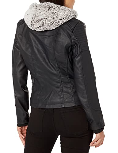 Ymi Womens Junior Full Length Puffer With Detachable Sherpa Hood Jacket, Black, Large Us (J1673) #TOP4