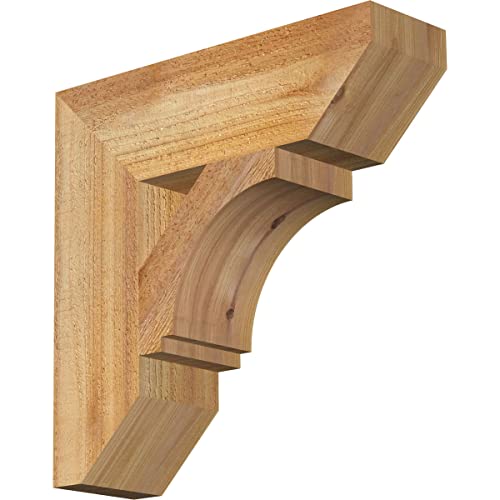 4"W x 14"D x 14"H Imperial Slat Rough Sawn Bracket, Western Red Cedar