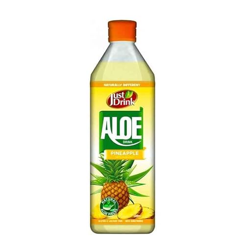 Image of Premium Pineapple Aloe Vera Drink With Real Natural Aloe Pieces! A Refreshing, Vegan & Halal Certified Beverage In A Bulk Carton Of 12 x 500ml Bottles. This Is Not Just Another Aloe Drink. Enjoy It!!!