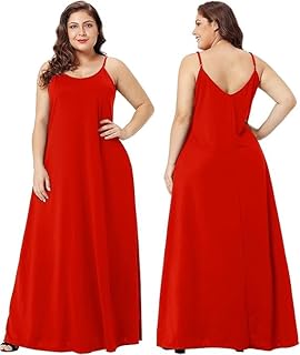 فستان نسائى قطن بجيوب دون اكمام