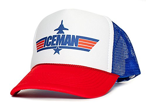 Top Gun Iceman Unisex-Adult Trucker Cap Hat -One-Size Multi (Royal/White/Red)