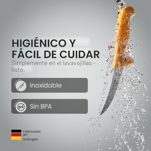 Miniatura 5 de Schwertkrone Solingen - Cuchillo De Deshuesar Flexible 13 Cm, Acero Inoxidable, Hoja Pulida