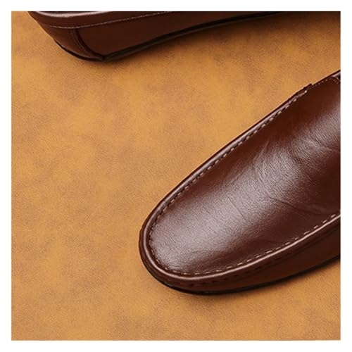 Dress Shoes for Men Men's Breathable Genuine Leather Boat Shoes Casual Slip-On Loafers for Business Leisure2