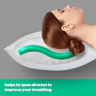 Silentnight Polyester Anti-Snore Pillow Ergonomically Designed with Contoured Foam Providing Head and Neck Support to Reduce Snoring – Hypoallergenic and Medium Support, White , Pack of 1