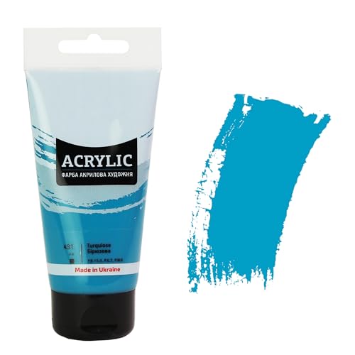 7 Artists Peinture Acrylique Turquoise 75 ml – Bleu Acrylic Paint Haute Opacité pour Bois, Toile, Pierre et Argile | Tube Creatif Peinture Acrylique Couleur...