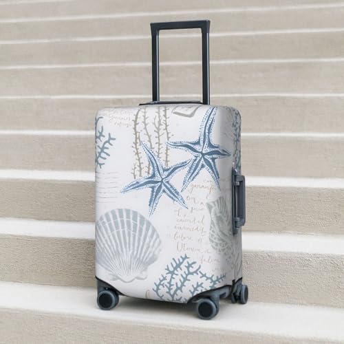 Seashell Starfish Suitcase Cover Fashion Luggage Covers Anti-Scratch Elastic Lightweight Protector For Travel Outdoor Large3