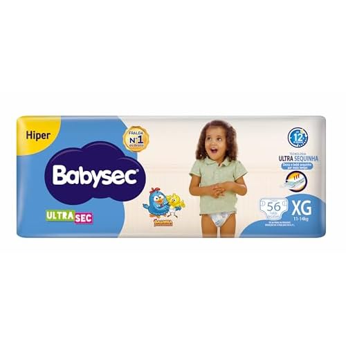 Fralda Babysec Ultrasec Galinha Pintadinha, Azul, XG, 60 unidades