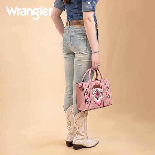 Image of Wrangler Tote Bag for Women Western Purse and Aztec Satchel Handbag