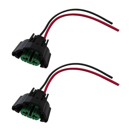 2Pcs Wire Pigtail Female C H11 Two-Beam Headlight Low Beam Bulb Plug Connector for 2015-2021 Honda Civic