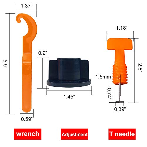 Tile Leveler Spacers Reusable,Tile Leveling System Kit With 2Mm Tile Spacers,Special Wrenches, And 1/16 Spare Steel Pin (100 Pcs) #TOP1