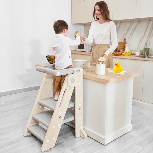 Forbena Toddler Tower Foldable, Plastic Baby Kids...
