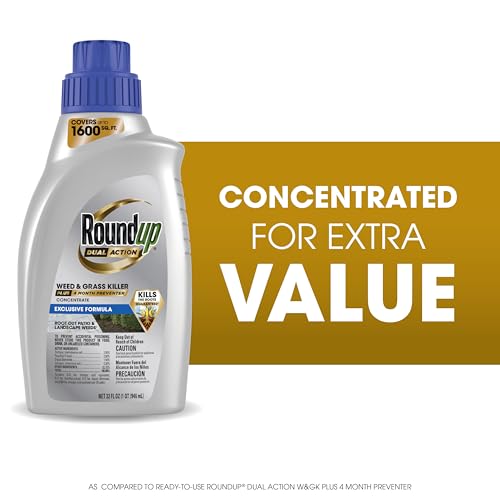 image for Roundup Dual Action Weed & Grass Killer Plus 4 Month Preventer Concent