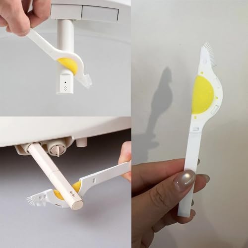 Image of 6 Pack Bidet Sprayer Cleaning Brush with Sponge Scrubber Bristles Smart Toilet Spraying Nozzle Brushes for Bidet Attachment Smart Bidet Toilet Seat Electronic Bidets Warm Water Air Dryer Tube