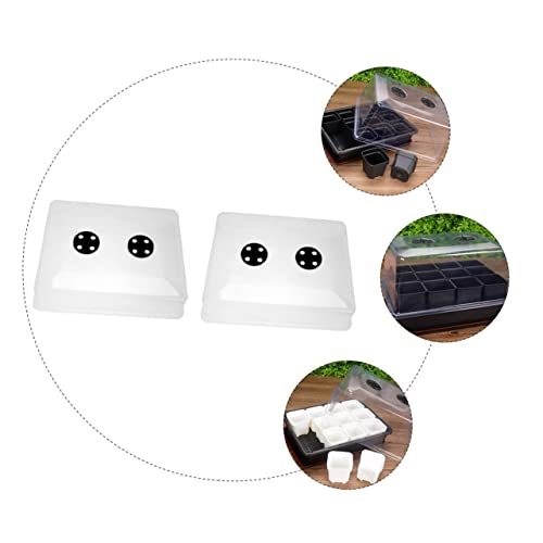 YARNOW 2 Pçs Cobertura De Vaso De Mudas Planta De Tomate Plantas Vegetais Bandeja Transparente Cúpul