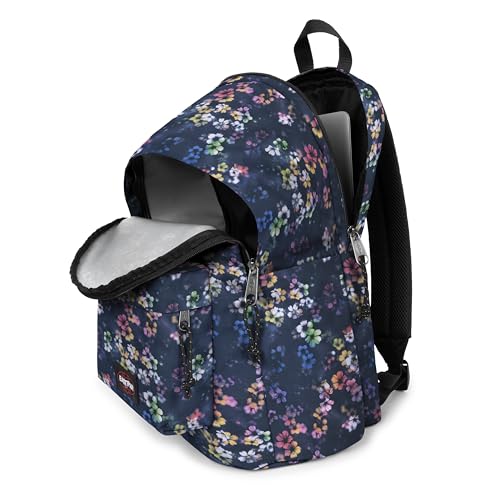 Image of EASTPAK Day Office - 31 L Laptop Backpack for 16-Inch Devices - Secure Business Durable Travel Carry-On, Bottle Pocket Holder, Flora Fade Navy