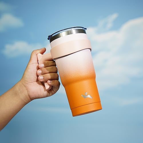Image of Konokyo 20 oz Tumbler with Handle and Straw, Insulated Travel Mug