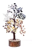 KACHVI Seven Chakra Tree| Healing Crystals Tree | Bonsai Feng Shui Tree|Reiki Crystal Tree| Tree For Energy |Natural Gemstones Tree |Crystal Gifts |Home Office Decor Ornaments| Silver Wire 300 Beads