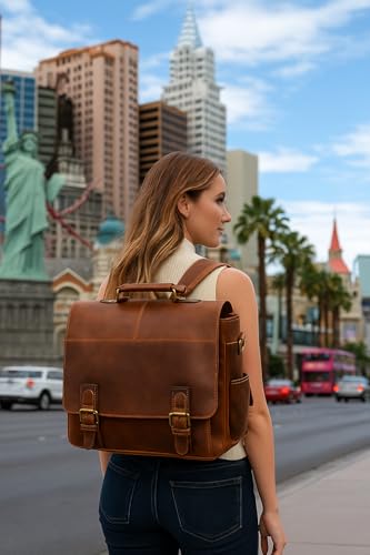 Bolso Mensajero de Cuero para Hombre y Mujer miniatura 7