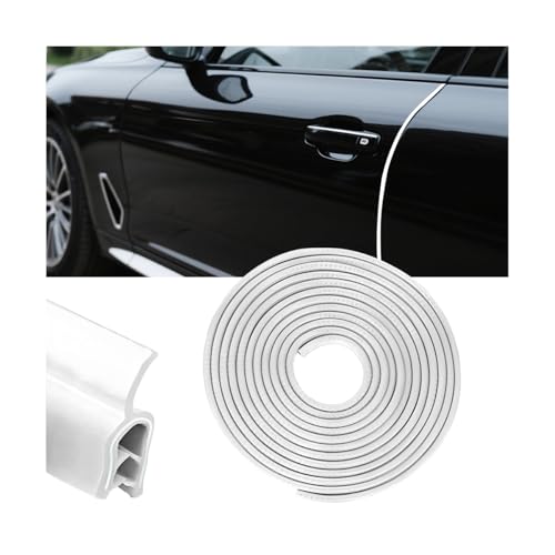Image of Osilly Car Door Protector Edge Guards, 33Ft Anti Collision U Shaped Automobile Door Seal Protector, No Glue Vehicle Exterior Edge Trim Protective Strip Accessories, Universal Fit (White)