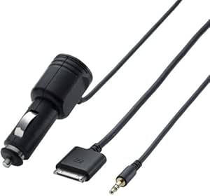 Logitec iPhone4/4S/3GS/3G/iPod対応 シガーチャージャー付オーディオケーブル LHC-ACI01