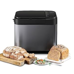 Panasonic SD-YR2540 Premium Grau Vollautomatischer Brotbackautomat, horizontales Design und Hefespender, 32 automatische Programme, zwei Temperatursensoren, 13-Stunden-Zeitvorwahl, Grau