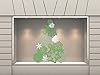 Transparent Vinyl Mirror Effect Merry Christmas Tree Green | 76 x 100 cm | Economical and Original Vinyl | White and Die Cut Vinyl #1