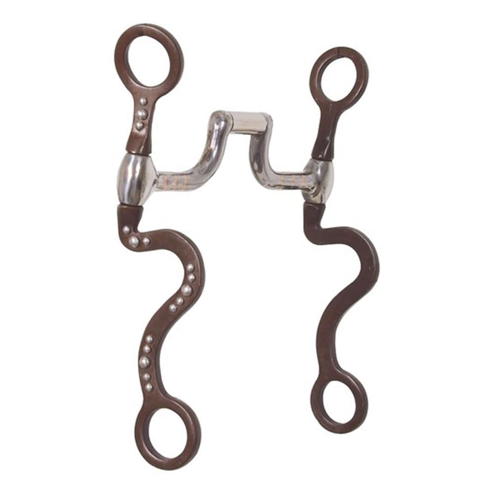 Billy Royal Pro Correction Horse Bit with Silver Dots Square Mouth | Advanced Level Horse Bit | Unique Hinged Square Port with Roller | Copper Inlay for Salivation