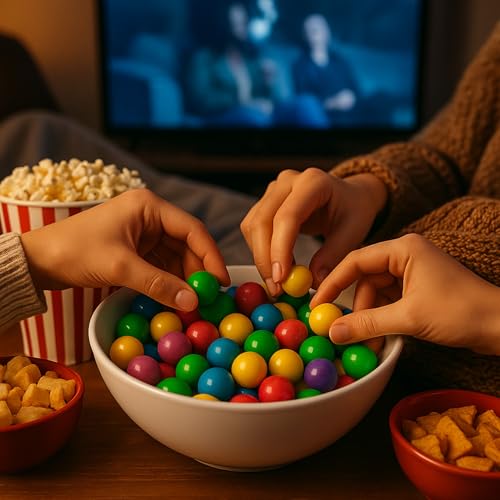 MIJOMA Rainbow Gumballs – 3x200g Kaugummikugeln Nachfüllpackung, Fruchtgeschmack, für Kaugummiautomaten, glutenfrei, halal, bunte Kaugummis, 600g Nachfüllkaugummis