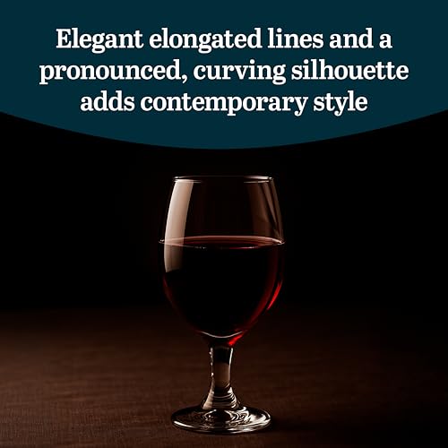 Image of Libbey 14 Oz Perception Banquet Goblet Glasses, Elegant Iced Tea Stemware Glasses, Versatile Goblets Glassware Set of 12 for Cocktails, Wines and More