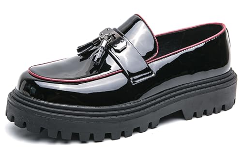 Mens Casual Shoes Slip On Loafers Leather Dress Tassel Loafers Fashion Wedding Tuxedo Formal Walking Summer Shoes for Men - Main Image