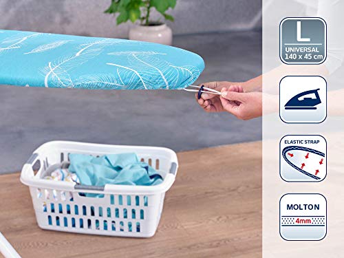 Leifheit Bügeltischbezug Thermo Reflect Universal, für Bügelflächen bis max. 140 x 45 cm, für Dampfbügeleisen, mit Hitze- und Dampfreflektion für 33% schnelleres Bügeln, mit elastischem Gummizug - Image 3