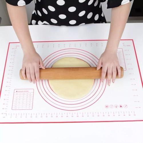 CHEFZOCO Tapete de Silicona para Amasar, Tapete de repostería Antiadherente, Alfombrilla Hornear Reutilizable, Baking Mat para Repostería, Apto para Hornear, Pastelería, Fácil de Limpiar, 40 x 30 cm