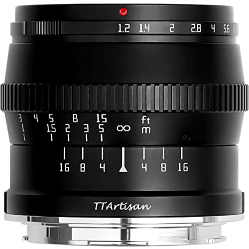 TT Artisan Raccord d'objectif Leica L Sigma Panasonic Black 50 mm F1.2 APS-C - Mise au Point Manuelle - 11 éléments en 7 Groupes Cover