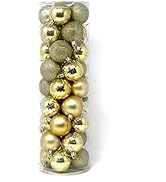 Allgala 36 PK 2 Inch (5CM) Christmas Ornament Balls for Xmas Tree-4 Style-Gold