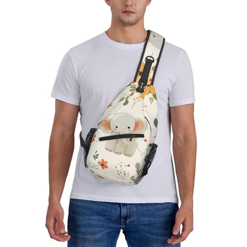 Mochila bandolera liviana con diseño de elefante para adultos miniatura 7