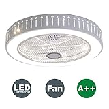 [page_title]-Moderne Deckenventilator mit Beleuchtung, Fernbedienung, Dimmbar LED Deckenleuchte Einstellbar Fan Leise Deckenventilator Wohnzimmer Schlafzimmer Kinderzimmer Deckenlampe, Ø58cm, 40W