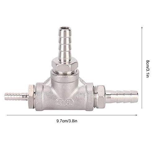 Beer Aerator Stone Kit, Household Stainless Steel Beer Brewing Inline Aeration Stone Oxygen Diffuser Stone Homebrew Accessories 1/4In Barb, Connected With Any Pot/Pump/Counterflow/Plate Wort Chiller #TOP6